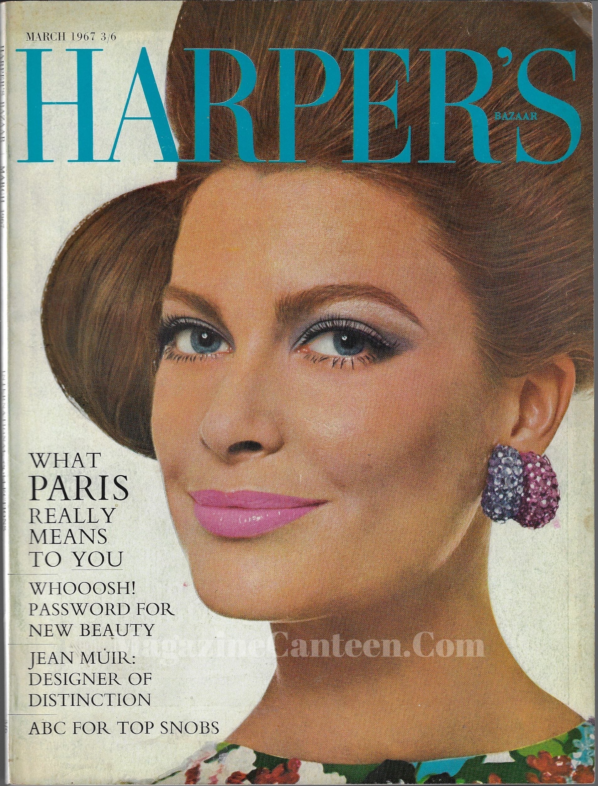 1967 Harpers Bazaar Magazine - Editha Dussler Jean Muir
