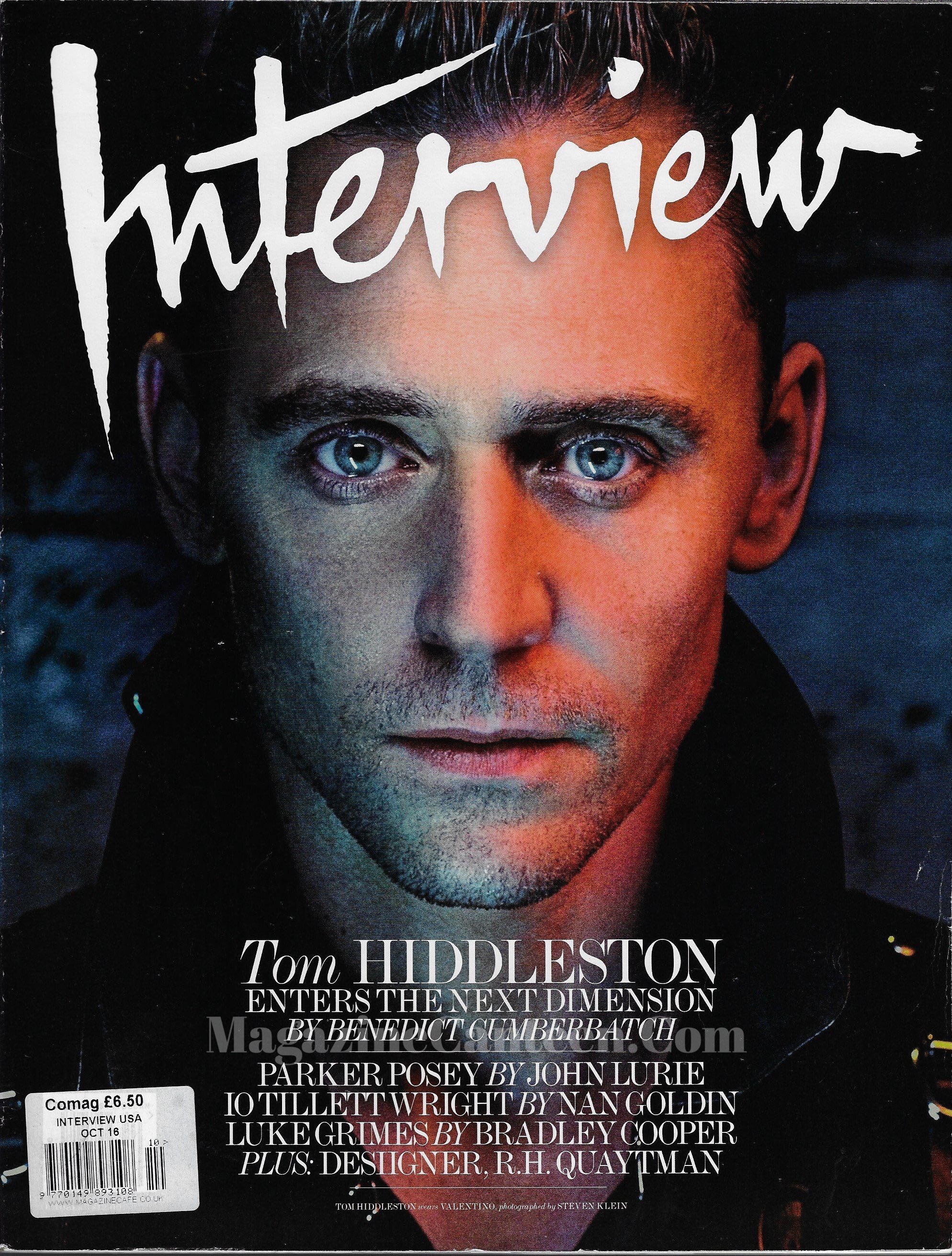 STEVEN KLEIN - Interview Magazine - Tom Hiddleston