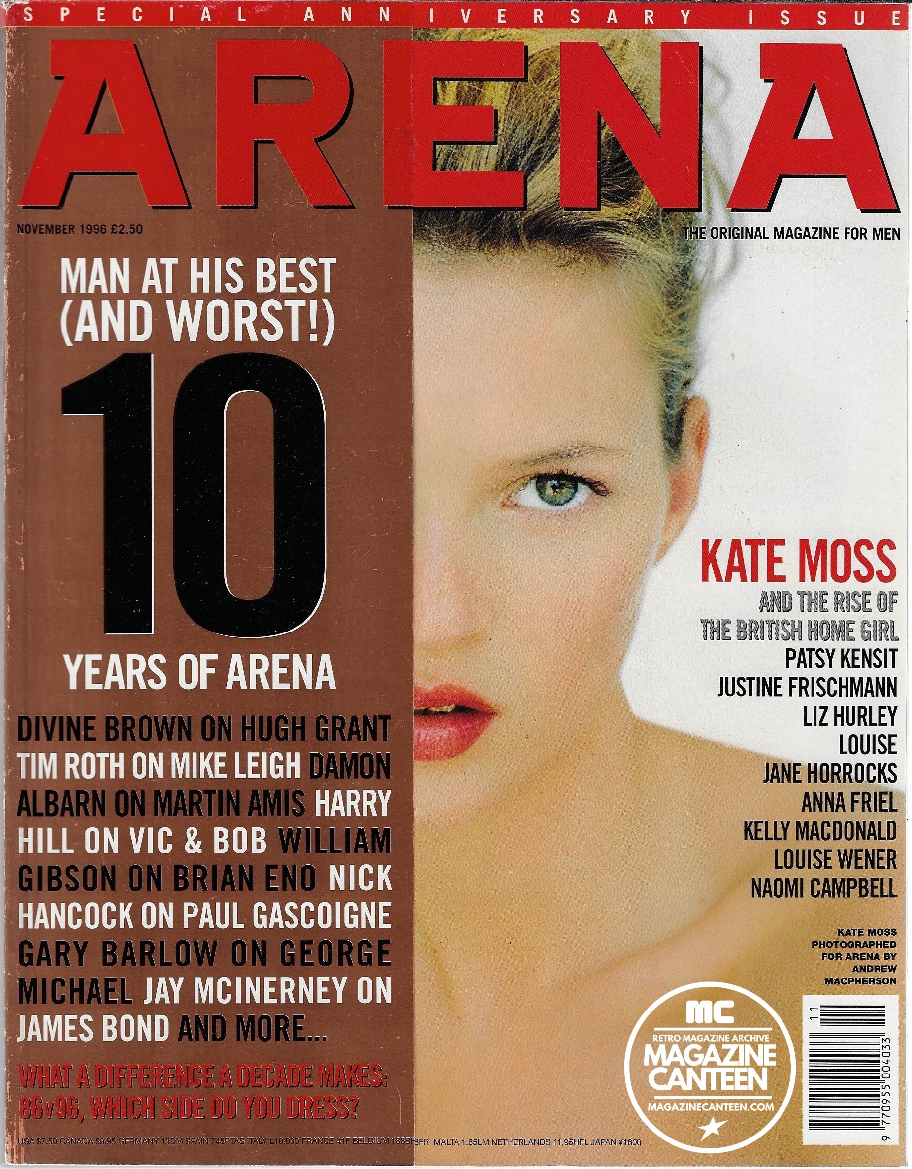 Arena Magazine - KATE MOSS Shaun Ryder MASSIVE ATTACK Prince Naseem