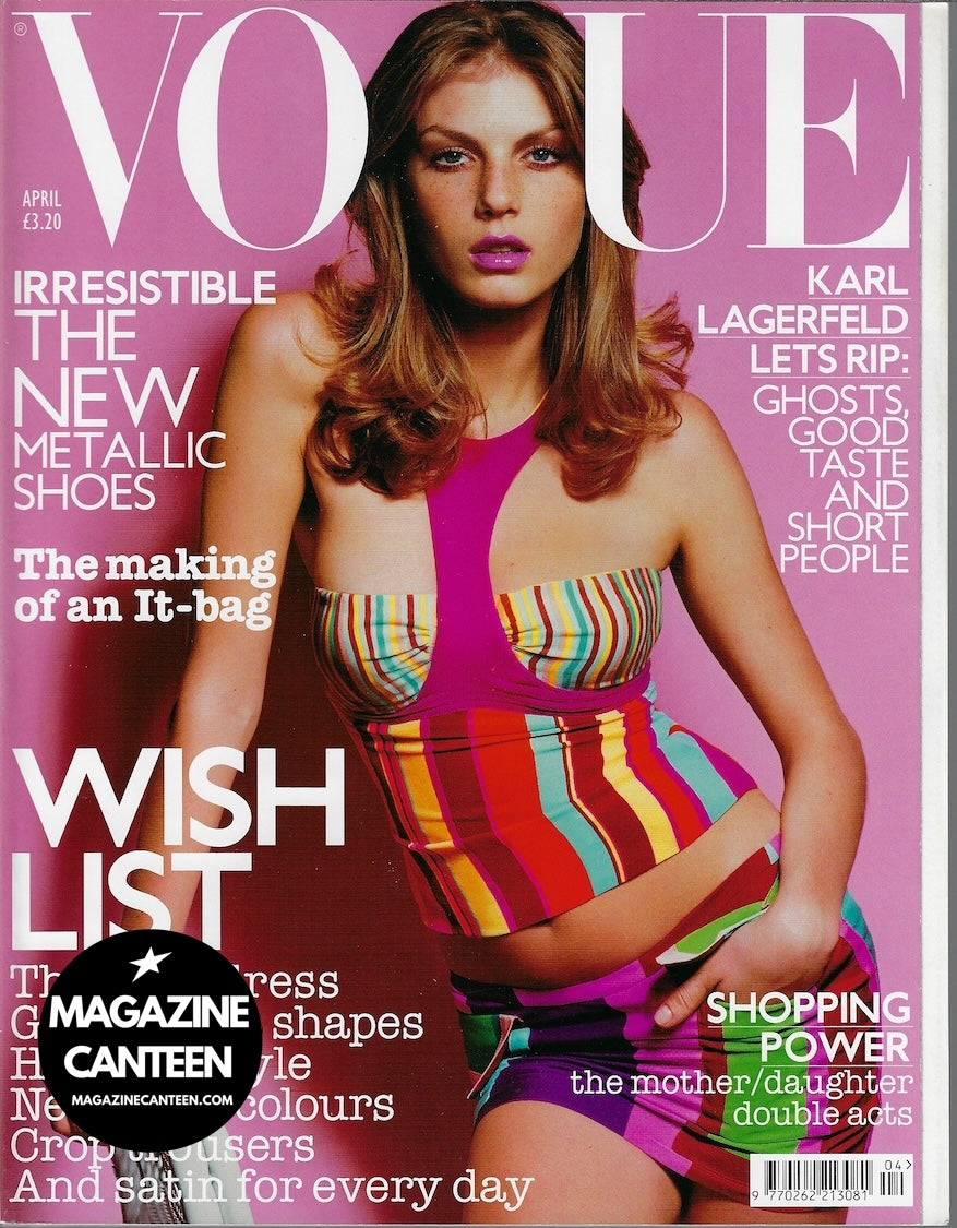 Vogue Magazine April 2003 - Angela Lindvall
