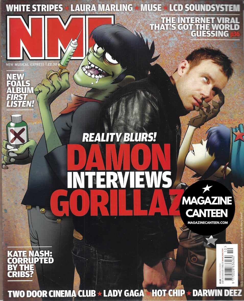 The NME Magazine - Gorillaz Damon Albarn Jamie Hewlett 2010