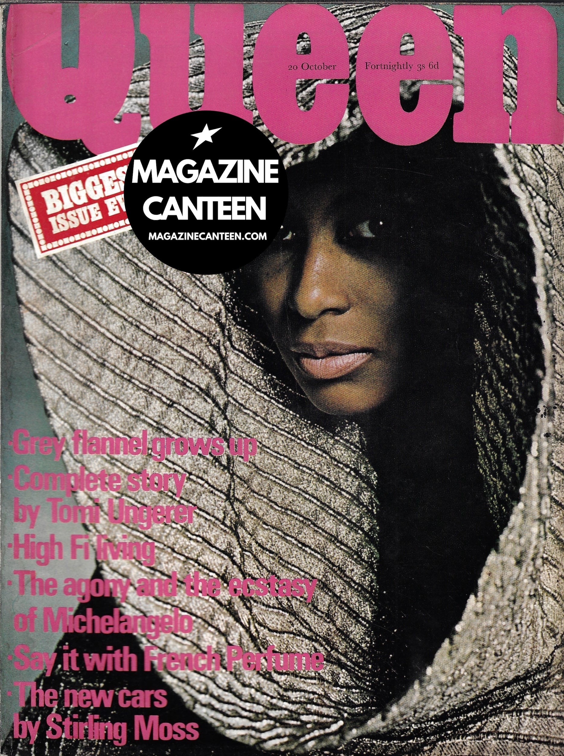 Queen Magazine - DONYALE LUNA Grace Coddington JEAN SHRIMPTON 1965