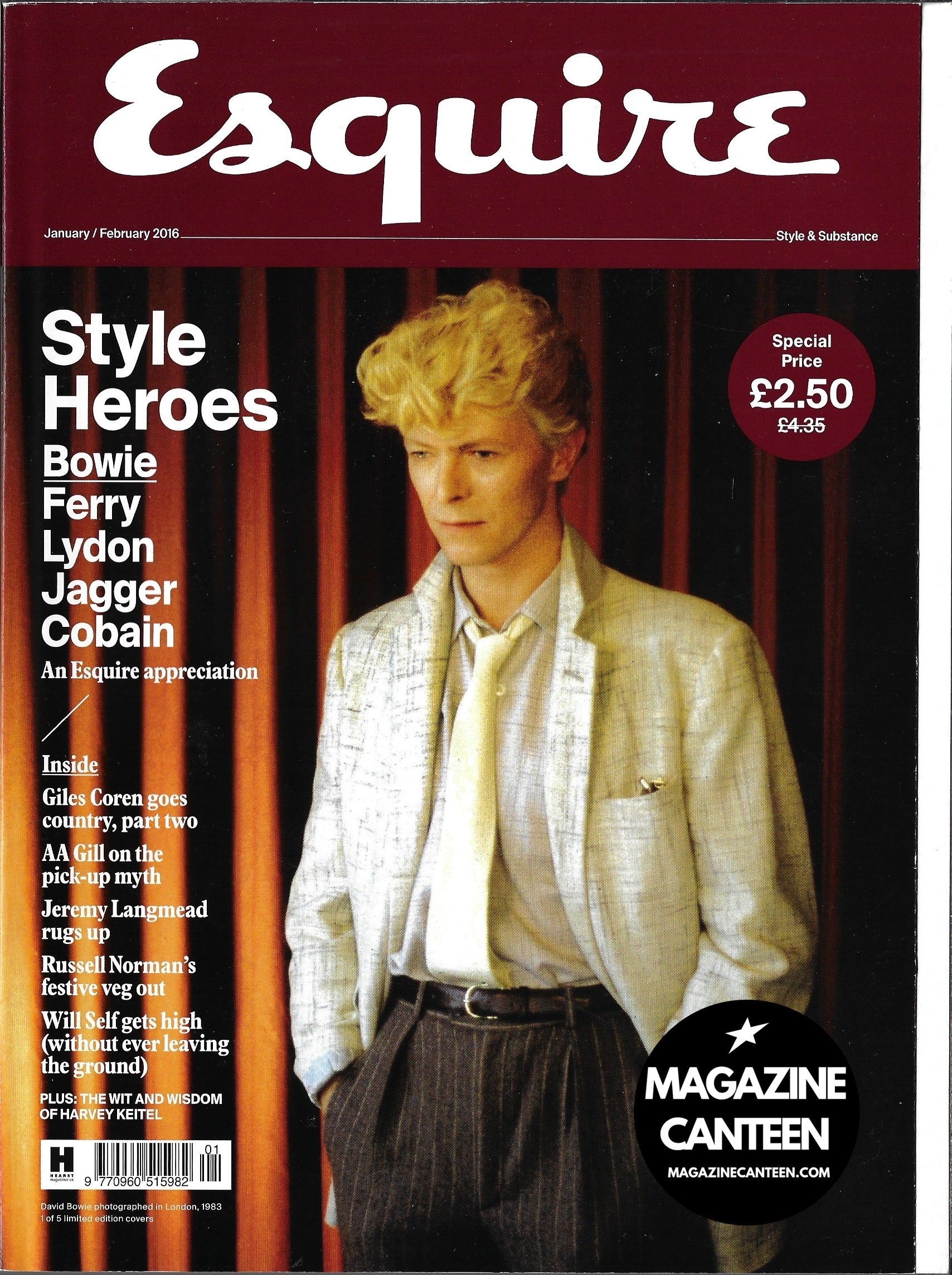 Esquire Magazine - DAVID BOWIE Matthias Schoenaerts Domhnall Gleeson