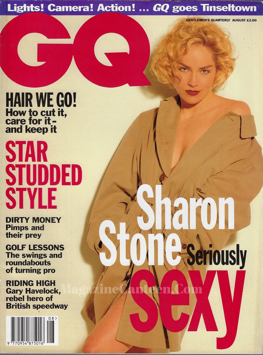 GQ Magazine August 1993 - Sharon Stone – magazine canteen