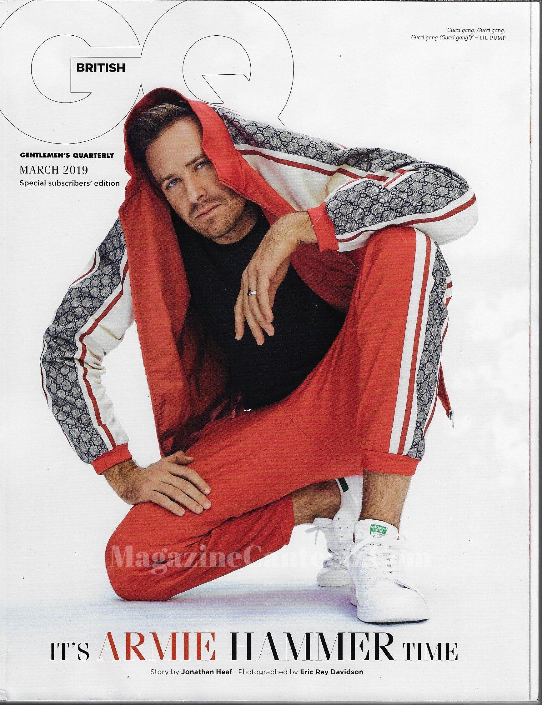 Armie Hammer Gucci Special Subscriber's LIMITED EDITION - GQ magazine March 2019