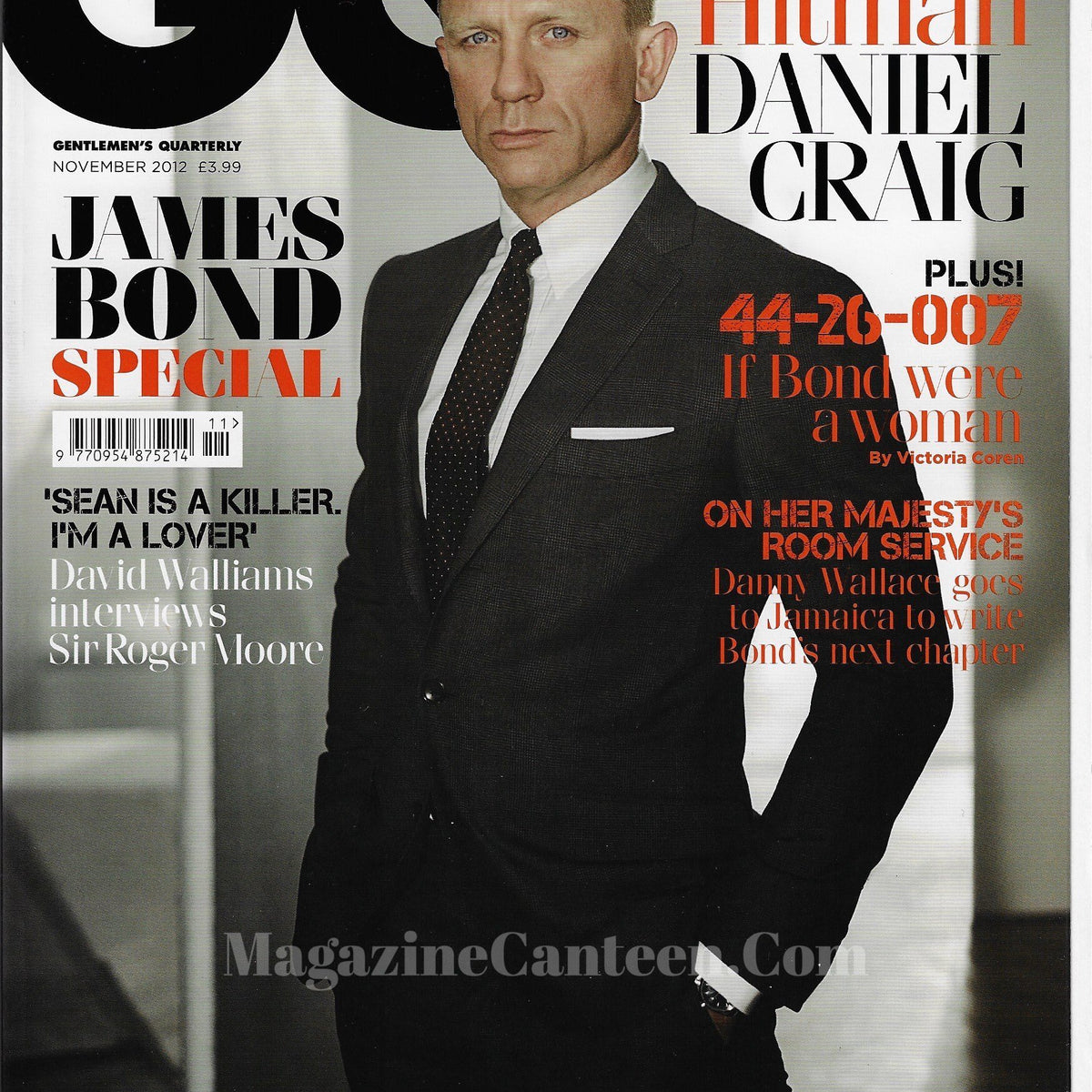 GQ Magazine November 2012 Daniel Craig James Bond magazine canteen