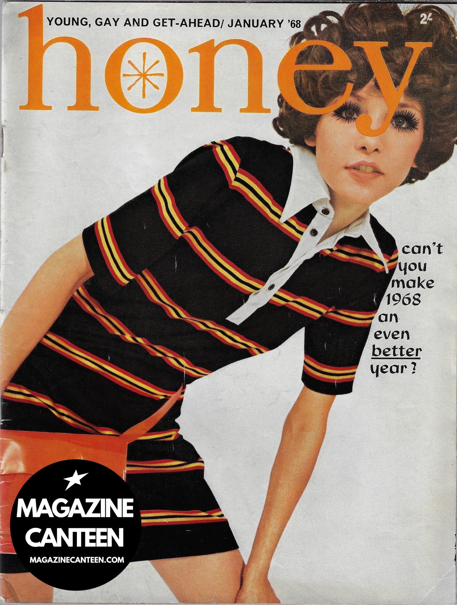 rare 1960s Honey Magazine - CATHEE DAHMEN Peter Carpetian MAUDIE JAMES