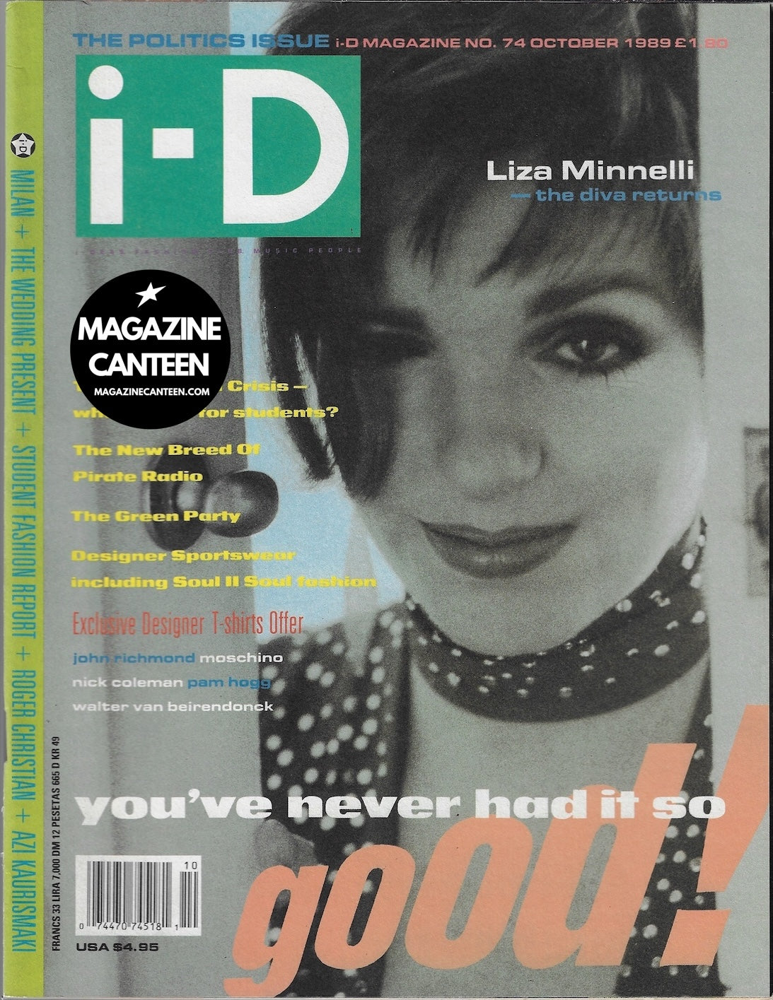 I-D Magazine 74 - Liza Minnelli Johnny Rozsa 1989