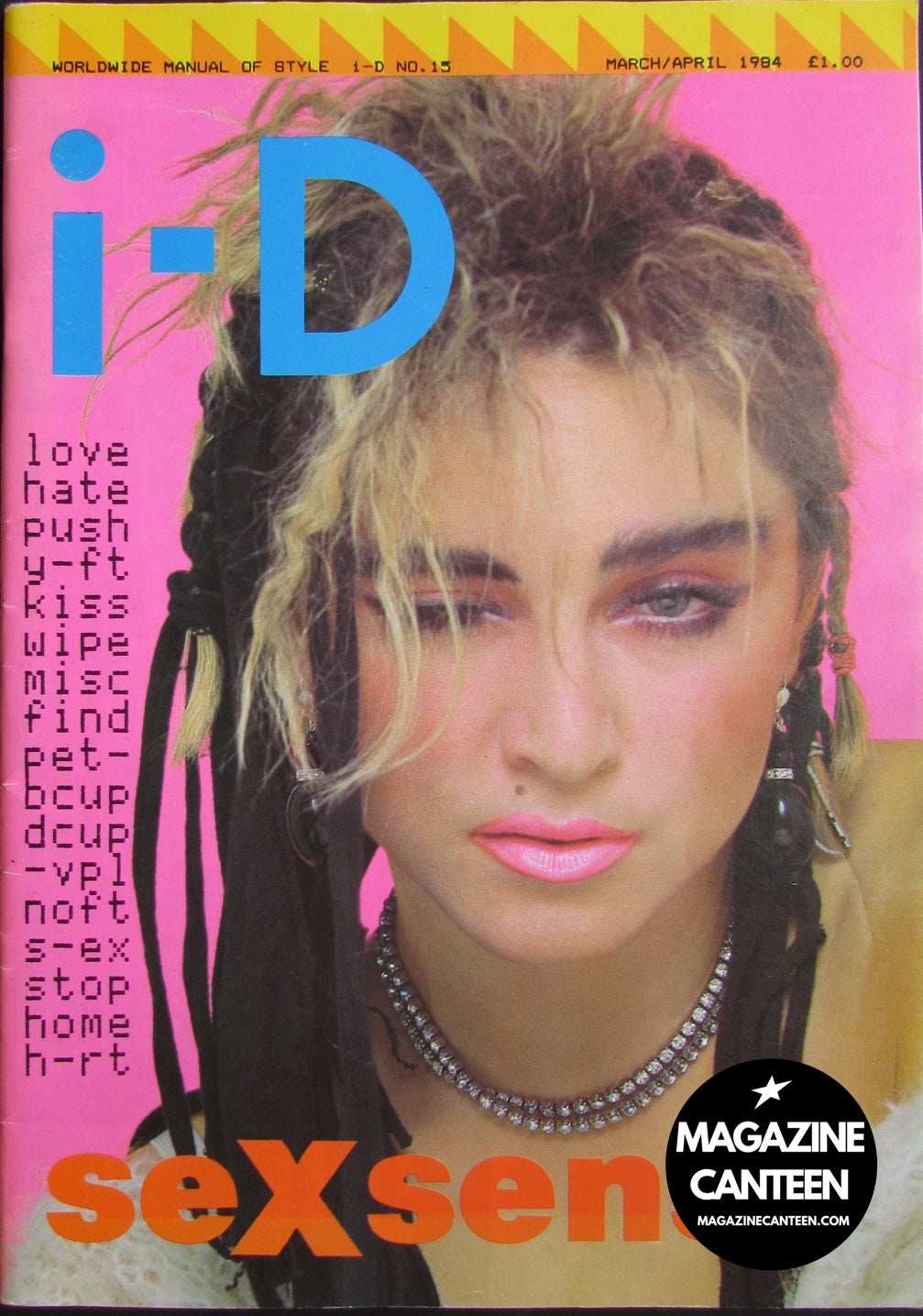 I-D Magazine 15 - MADONNA Mark Lebon 1984 – magazine canteen