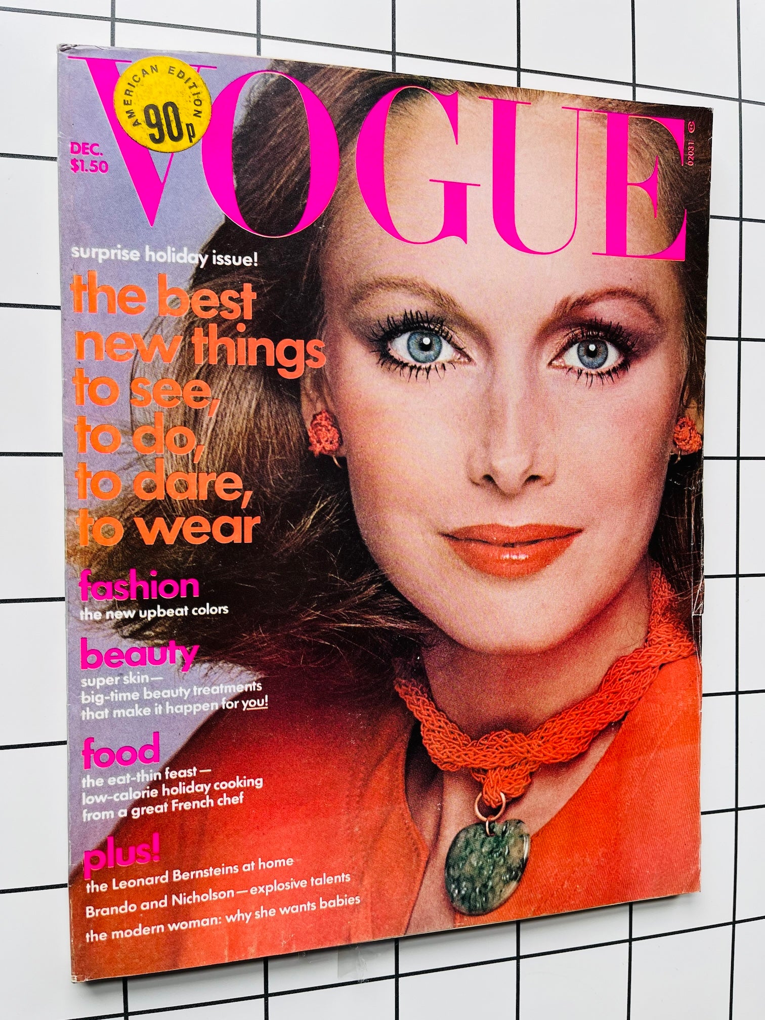 Vogue USA Magazine December 1975 - Karen Graham HELMUT NEWTON Avedon