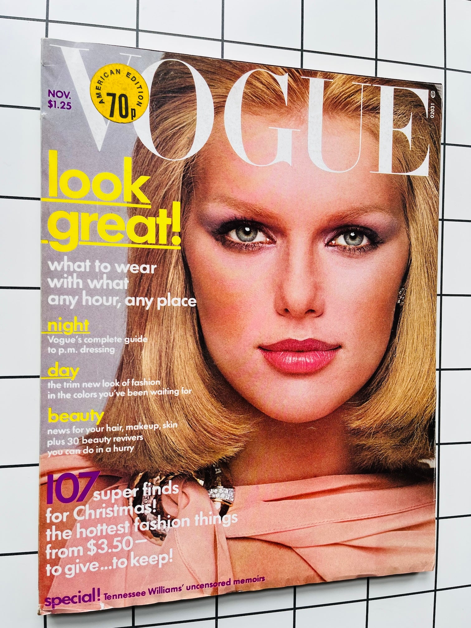 Vogue USA Magazine November 1975 - Patti Hansen AVEDON Francesco Scavullo