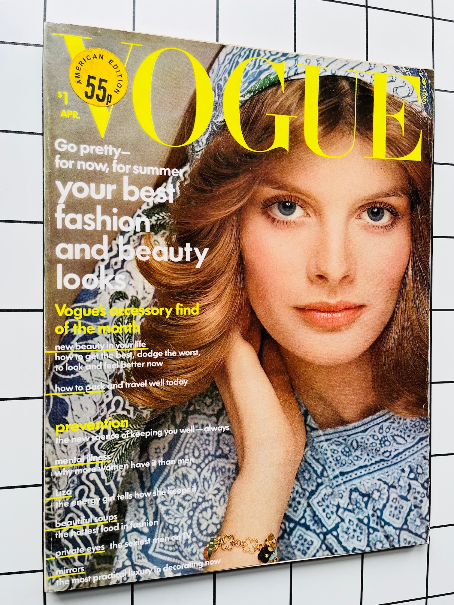 Vogue USA Magazine April 1974 - Rene Russo AVEDON Liza Minnelli