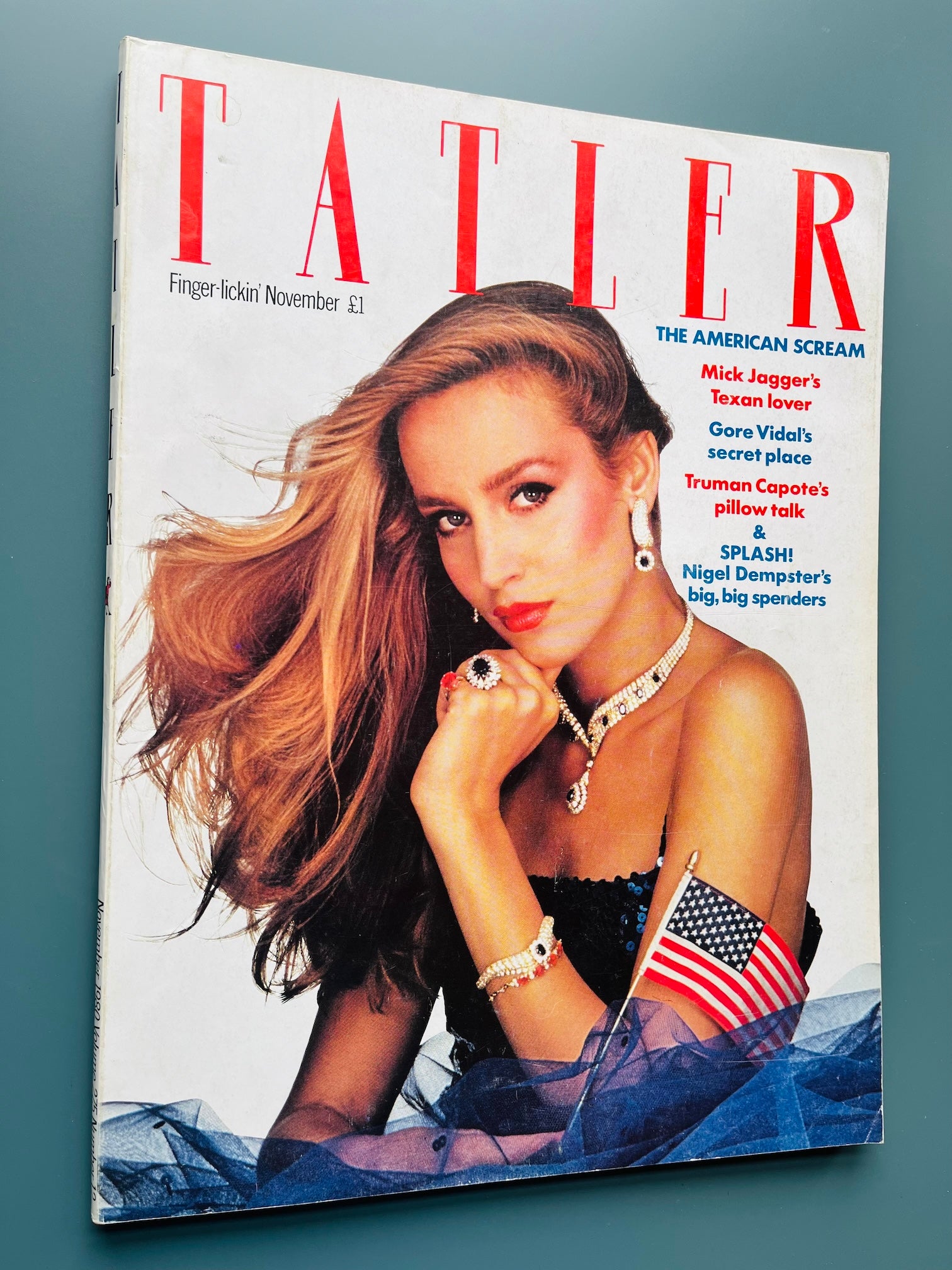 Tatler Magazine - JERRY HALL Neil Kirk TRUMAN CAPOTE Clio Goldsmith QUENTIN CRISP