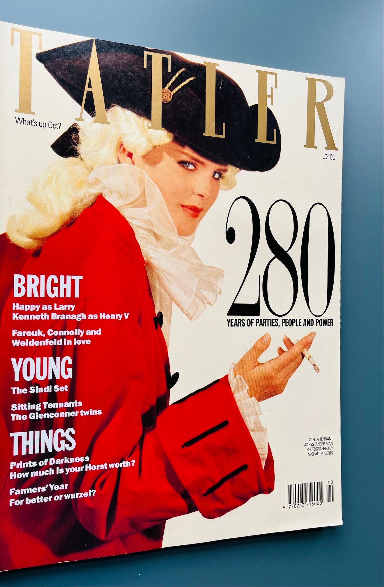 Tatler Magazine - STELLA TENNANT Michael Roberts KENNETH BRANAGH FIRST COVER