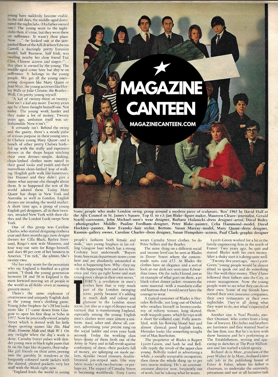 The Telegraph Magazine - LONDON David Bailey PETER BLAKE Hockney QUANT
