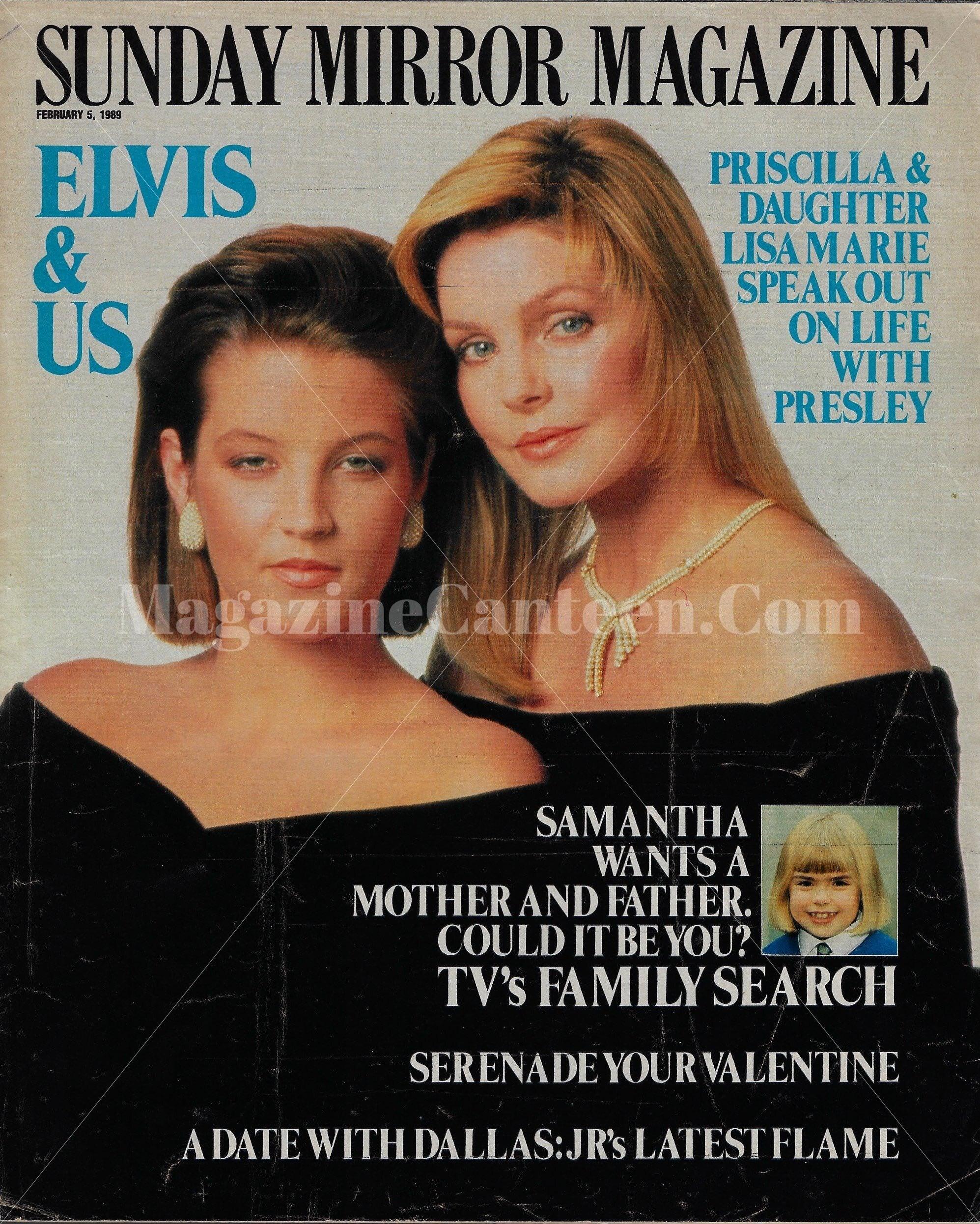Sunday Mirror Magazine - Priscilla Presley & Lisa Marie