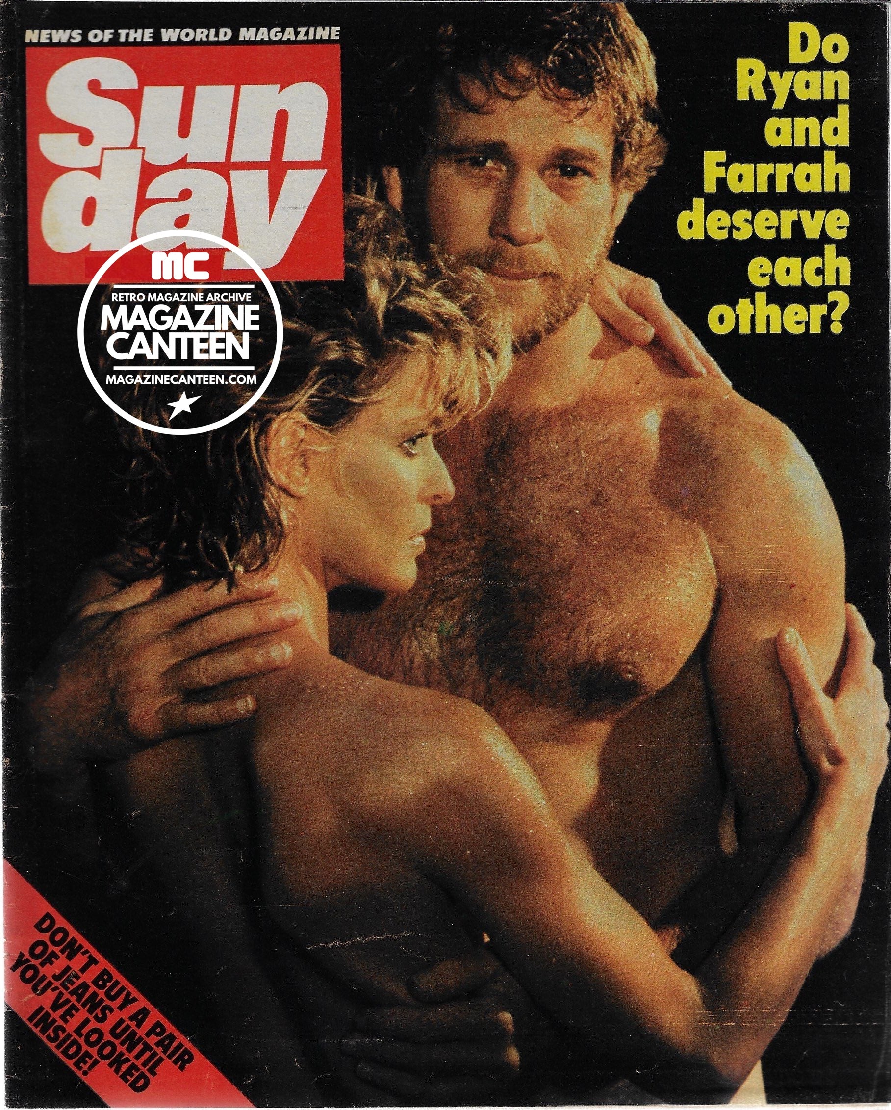 Sunday Magazine - FARRAH FAWCETT Ryan O'Neal PAUL YOUNG