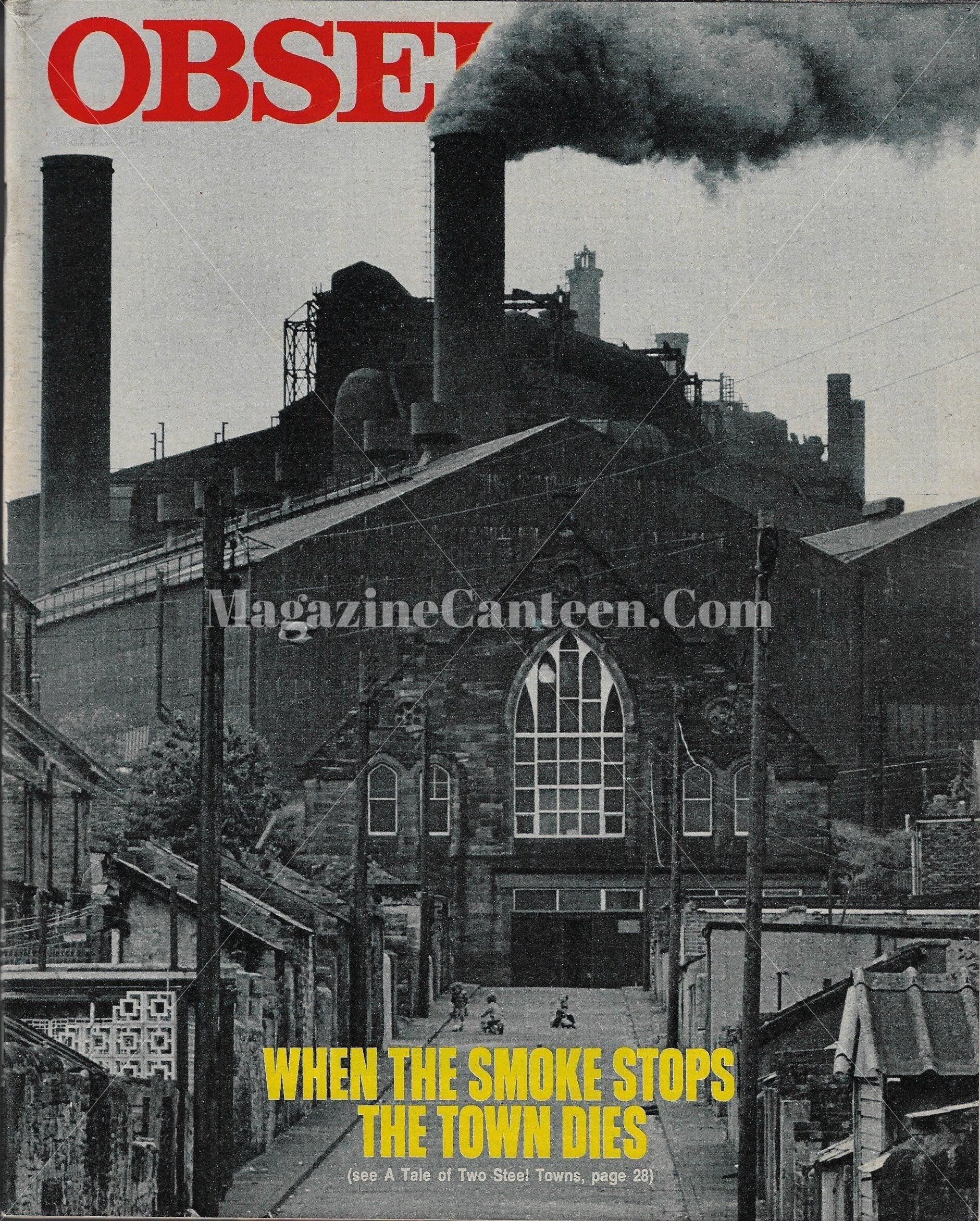 The Observer Magazine - Colin Jones Consett Steel Towns