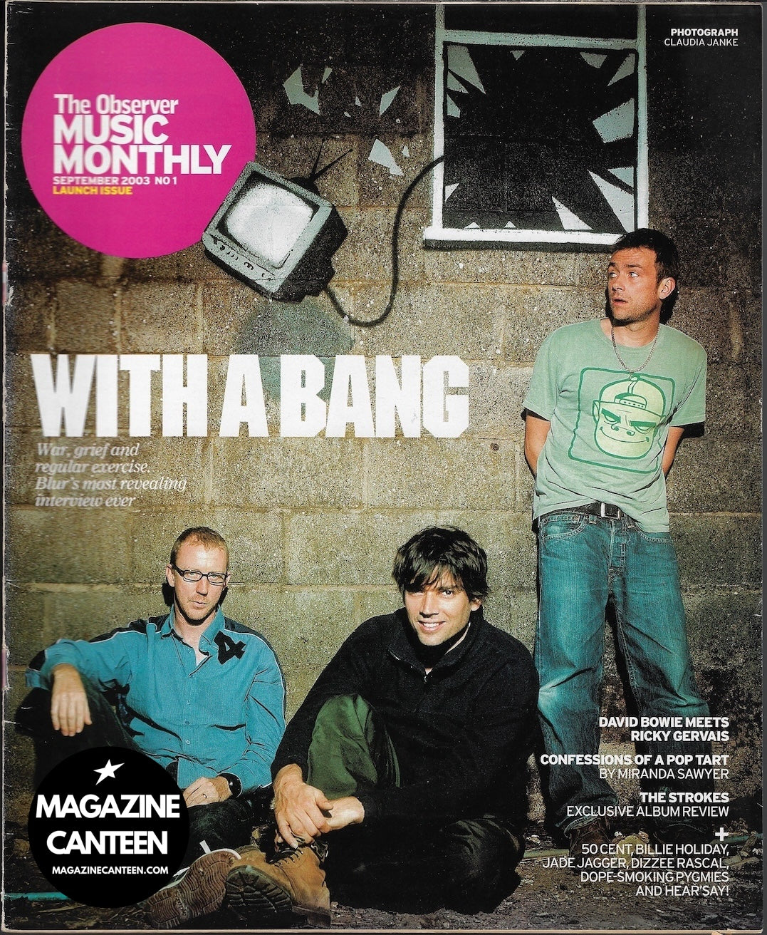 The Observer Music Magazine 1 - Blur BANKSY Cover DAVID BOWIE Miranda Sawyer
