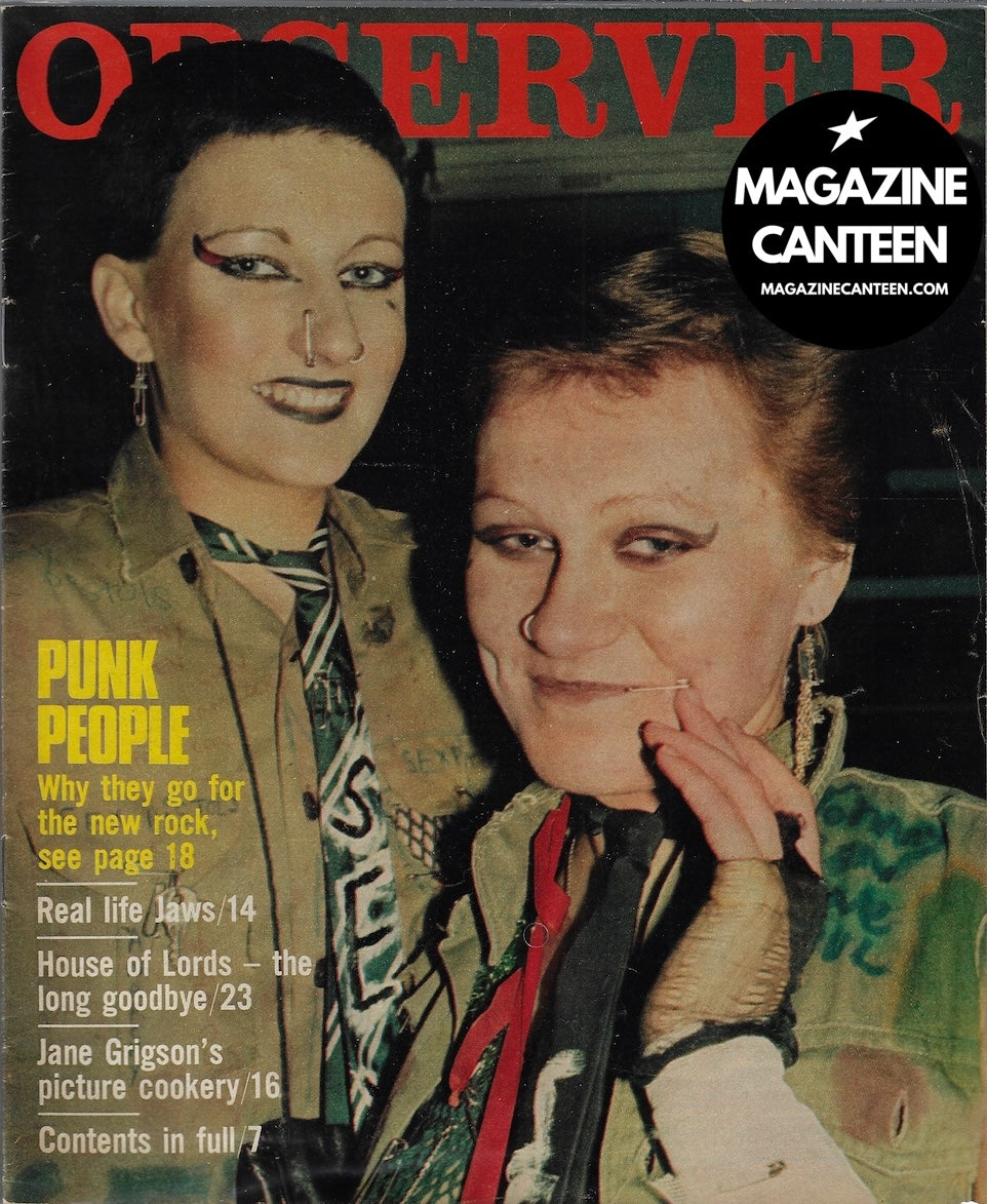 RARE 1977 The Observer Magazine - Punk JOHN LYDON The Sex Pistols