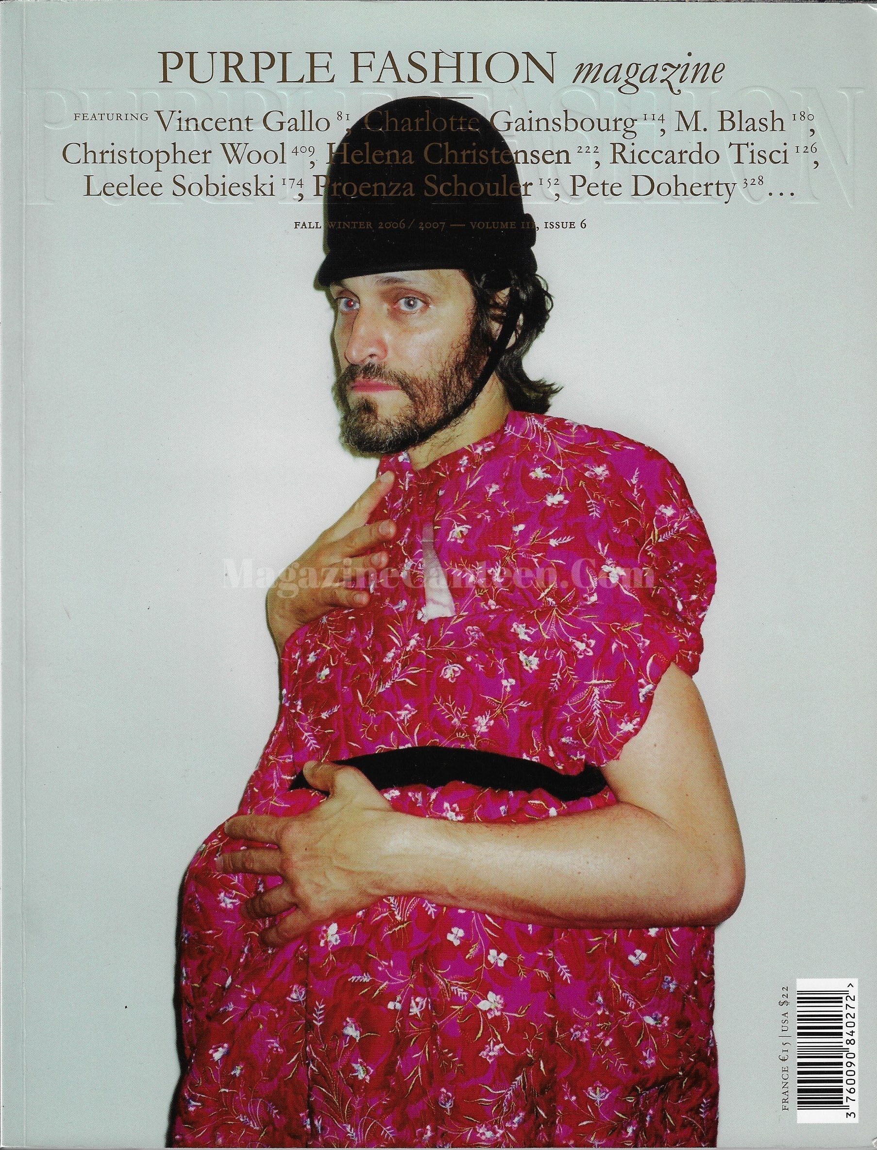 Purple Fashion Magazine 6 - Vincent Gallo terry richardson