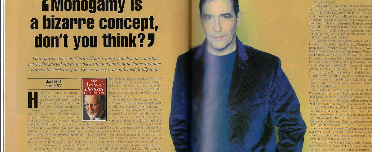 Radio Times Magazine CIARAN HINDS Monogamy – magazine canteen