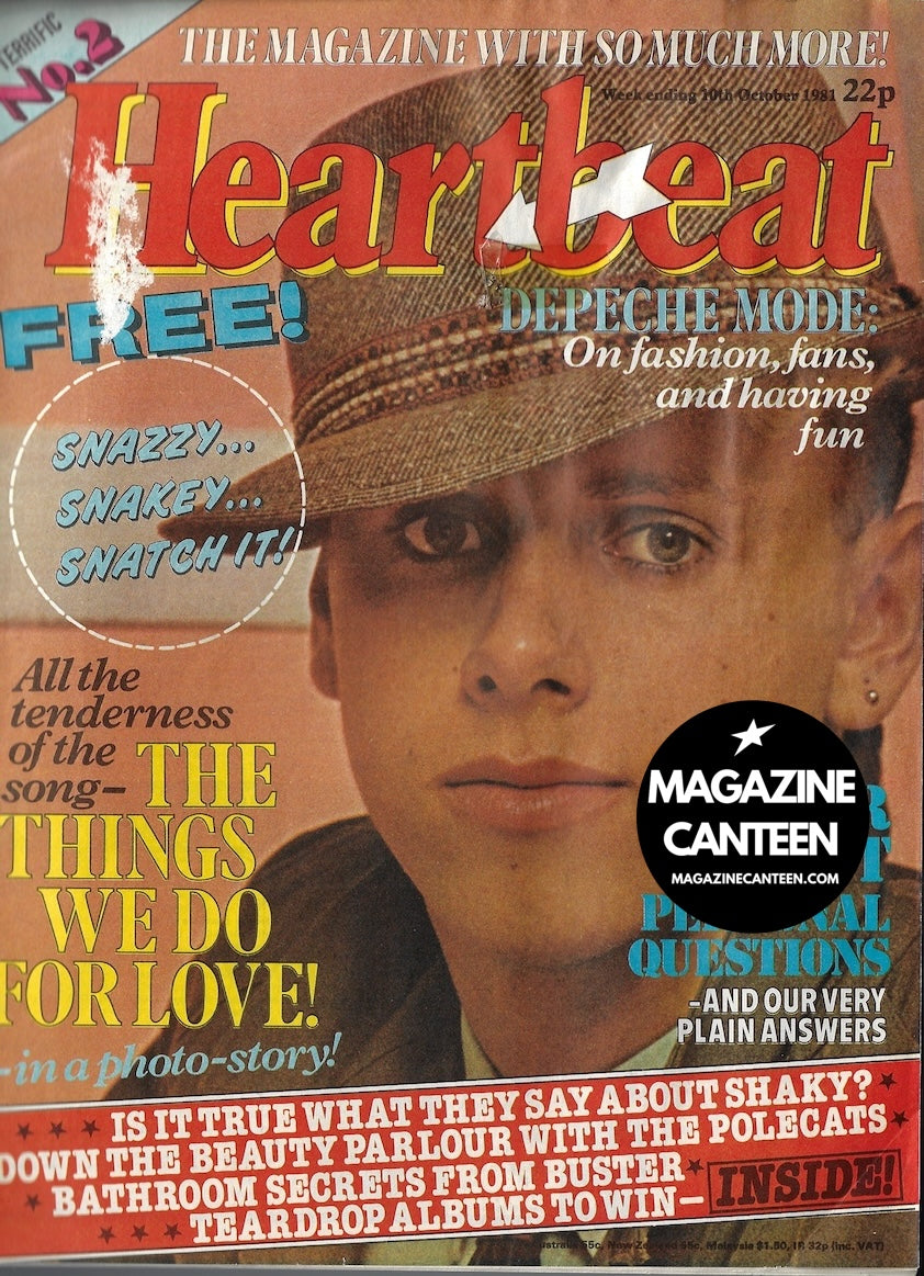 rare 1981 Heartbeat Magazine - MARTIN GORE Depeche Mode