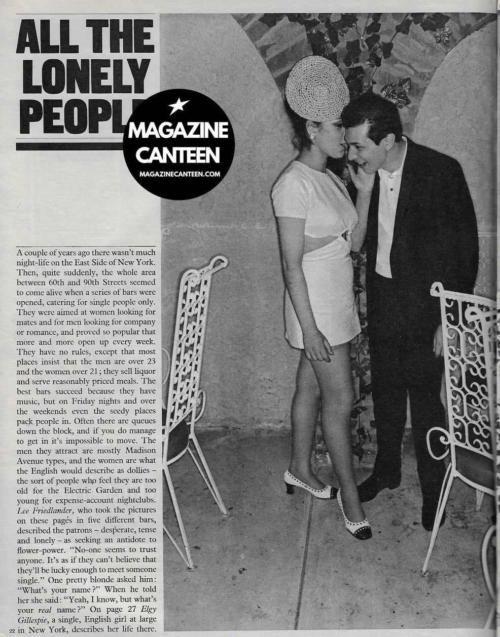 The Sunday Times Magazine - Lee Friedlander NEW YORK Lonely People