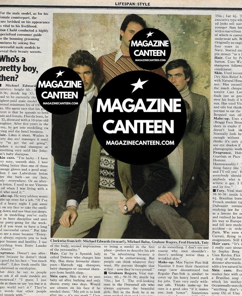 The Sunday Times Magazine - Male Model GRAHAM ROGERS Milk Tray