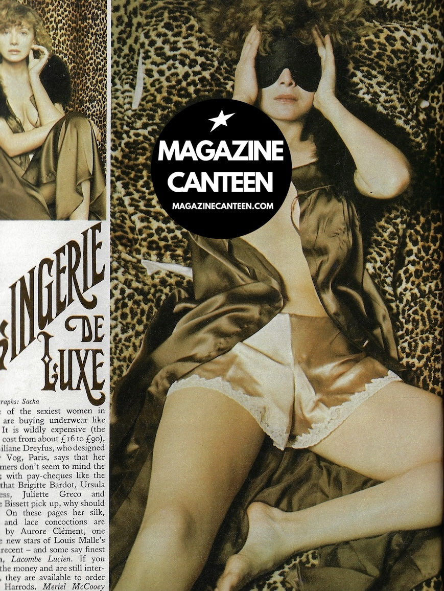 Shop For Back Issues of Weekend Supplement One Day Only | UK Archive Copies To Buy | 1970s | Worldwide Shipping Available | Magazine Canteen | AURORE CLEMENT Sacha Van Dorssen LINGERIE