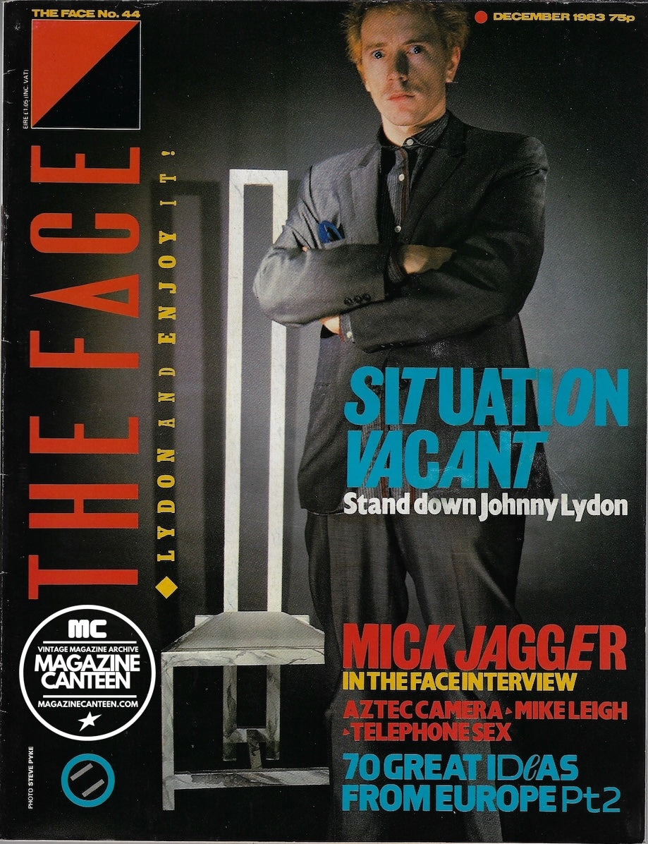 The Face Magazine 1983 - JOHN LYDON Mick Jagger PIL