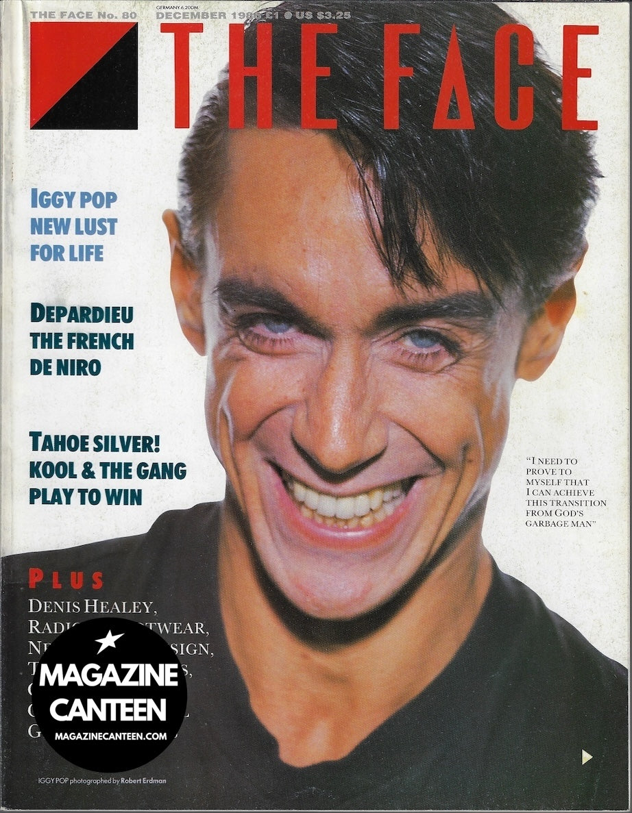 The Face Magazine 1986 - IGGY POP Gerard Depardieu NIGEL SHAFRAN
