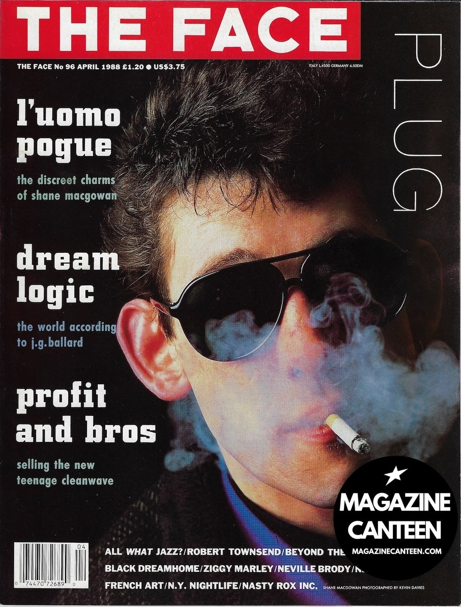 The Face Magazine 1988 - Shane MacGowan BROS The Pogues