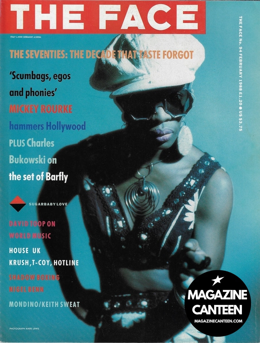 The Face Magazine 1988 - MICKEY ROURKE Charles Bukowski