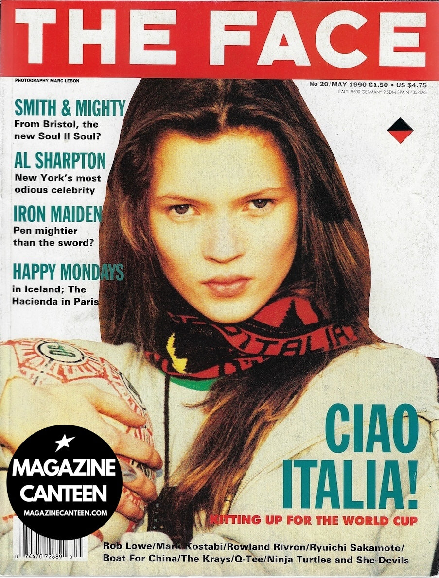 The Face Magazine - May 1990 KATE MOSS 1st Cover