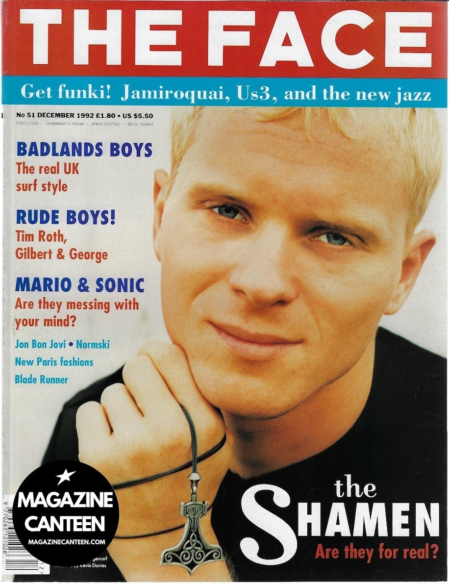The Face Magazine 1992 - THE SHAMEN Tim Roth Jamiroquai
