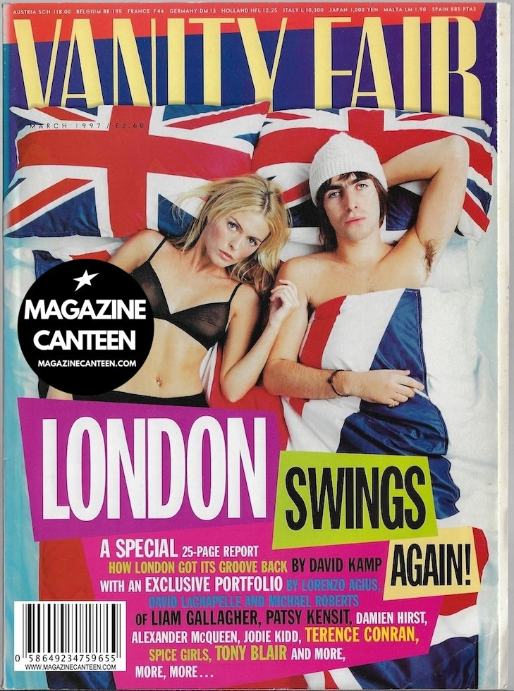 Vanity Fair Magazine - Liam Gallagher PATSY KENSIT London Swings MCQUEEN B