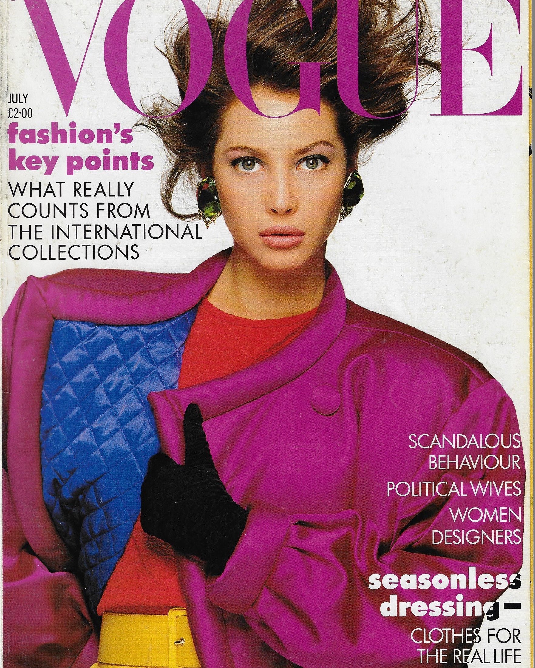 british Vogue Magazine July 1987 - Christy Turlington
