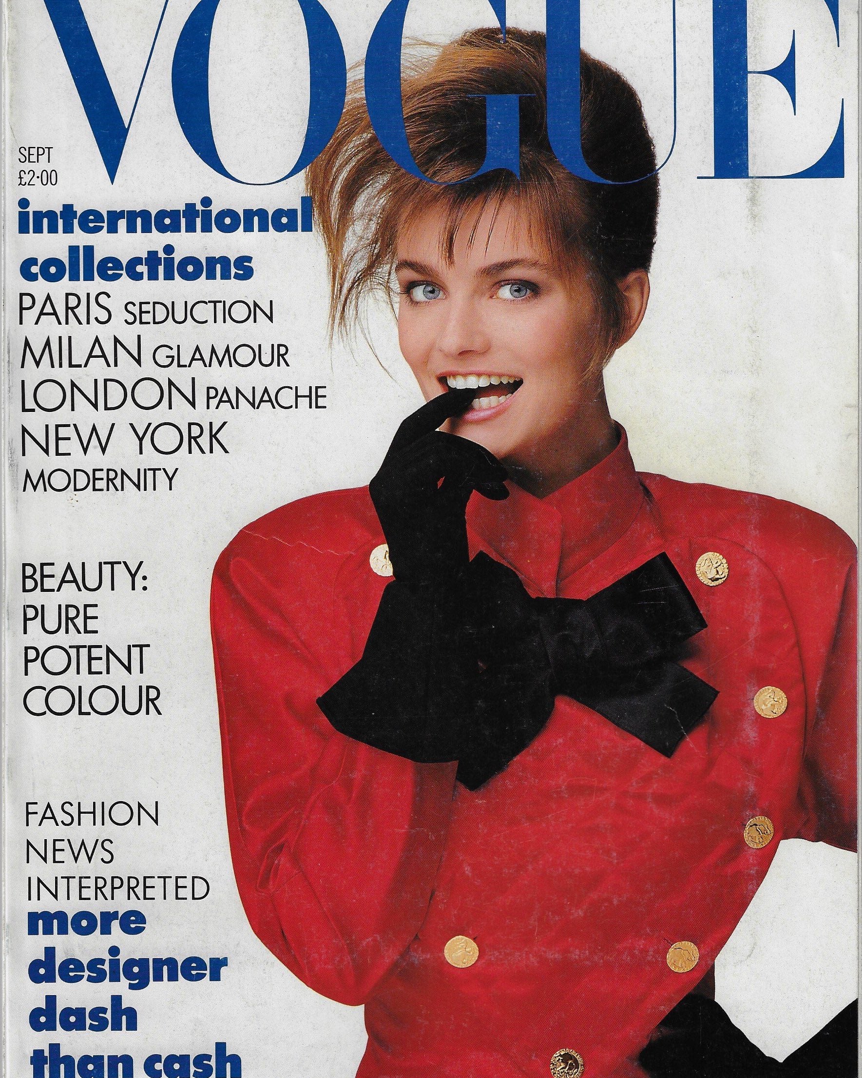 British Vogue Magazine September 1987 - Paulina Porizkova