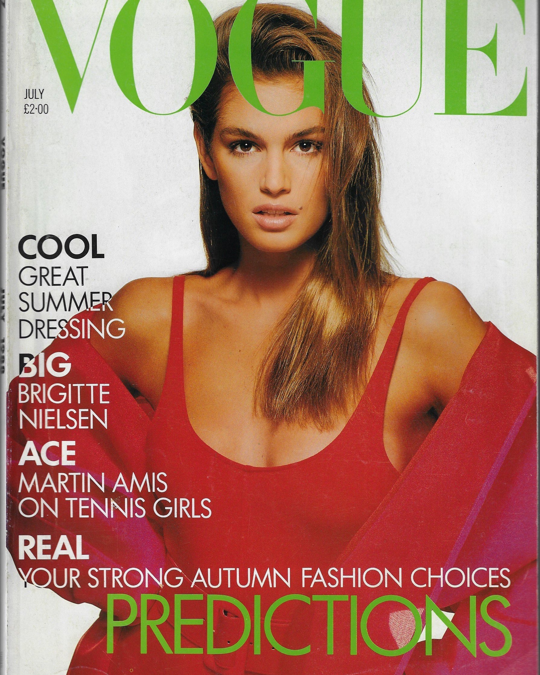 Vogue Magazine July 1988 - Cindy Crawford