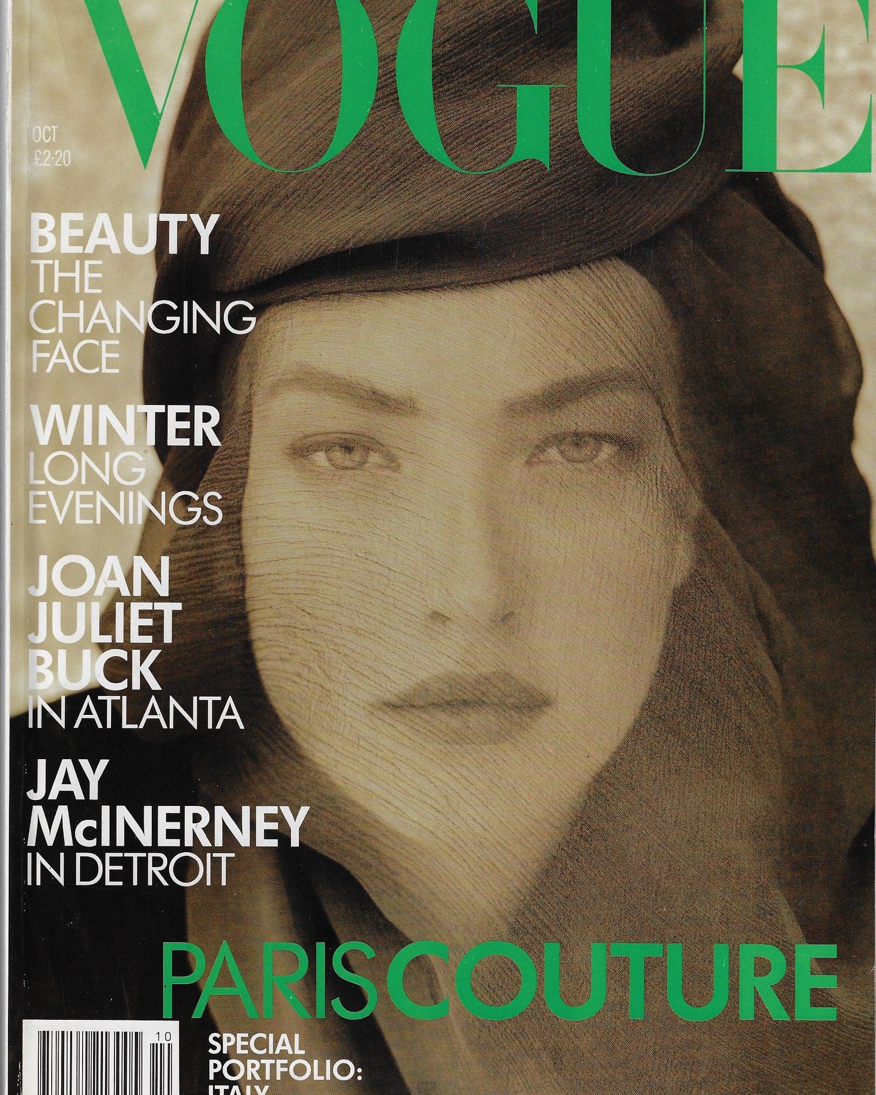 Vogue Magazine October 1988 - Tatjana Patitz Herb Ritts