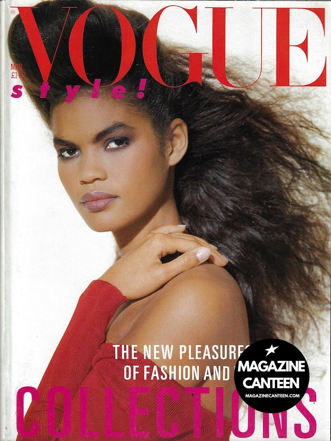 Vogue Magazine March 1986 - Gail O'Neill UMA THURMAN Sheila Metzner