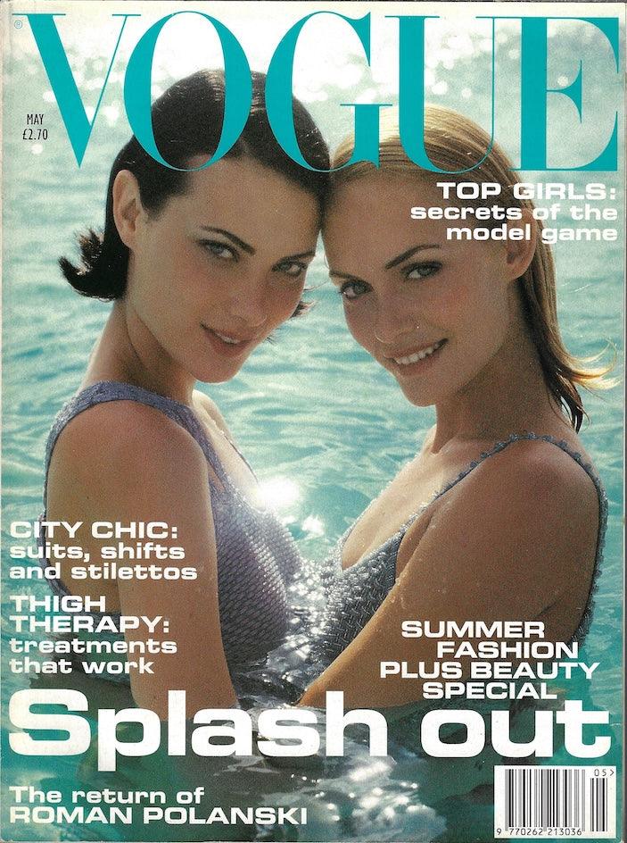 Vogue Magazine May 1995 - Shalom Harlow AMBER VALLETTA Roman Polanski
