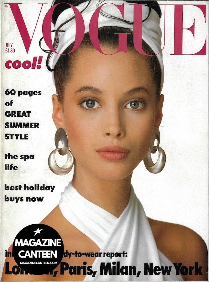 Vogue Magazine July 1986 - CHRISTY TURLINGTON Patrick Demarchlier