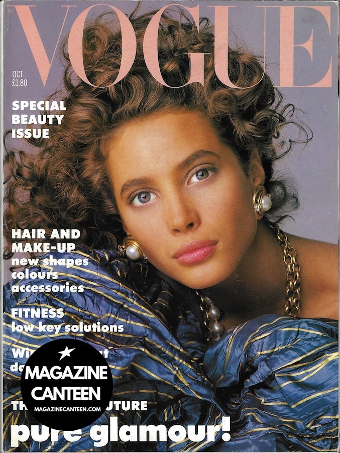 Vogue Magazine October 1986 - Christy Turlington RENEE SIMONSEN Hans Feurer
