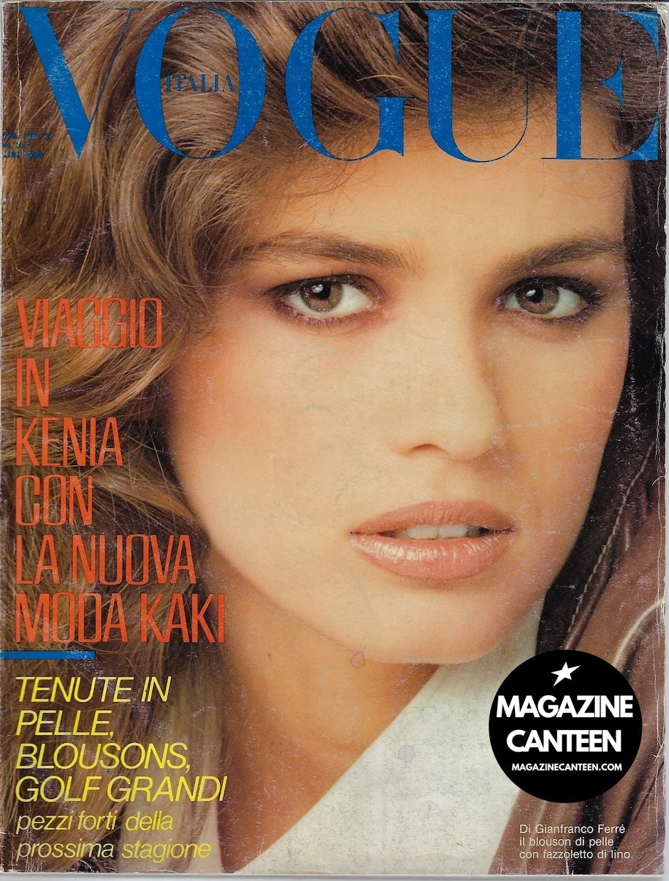 Vogue Italia Magazine 1981 - GIA CARANGI Lauren Hutton BILL KING