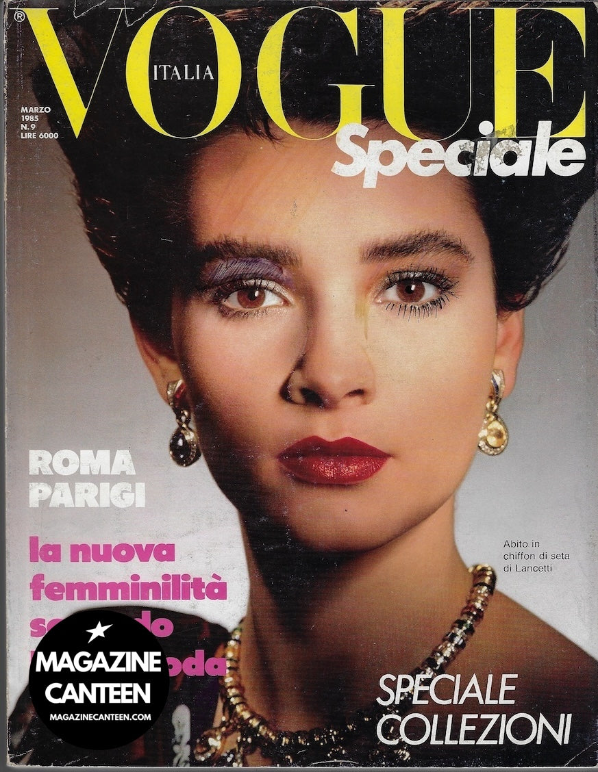 Vogue Italia Magazine - Daniela Ghione SUSIE BICK David Bailey GAIL ELLIOTT 1985