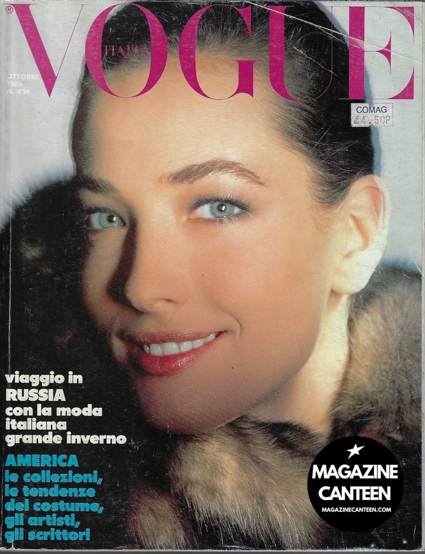 Vogue Italia Magazine 1986 - Tatjana Patitz HIRO David Bailey
