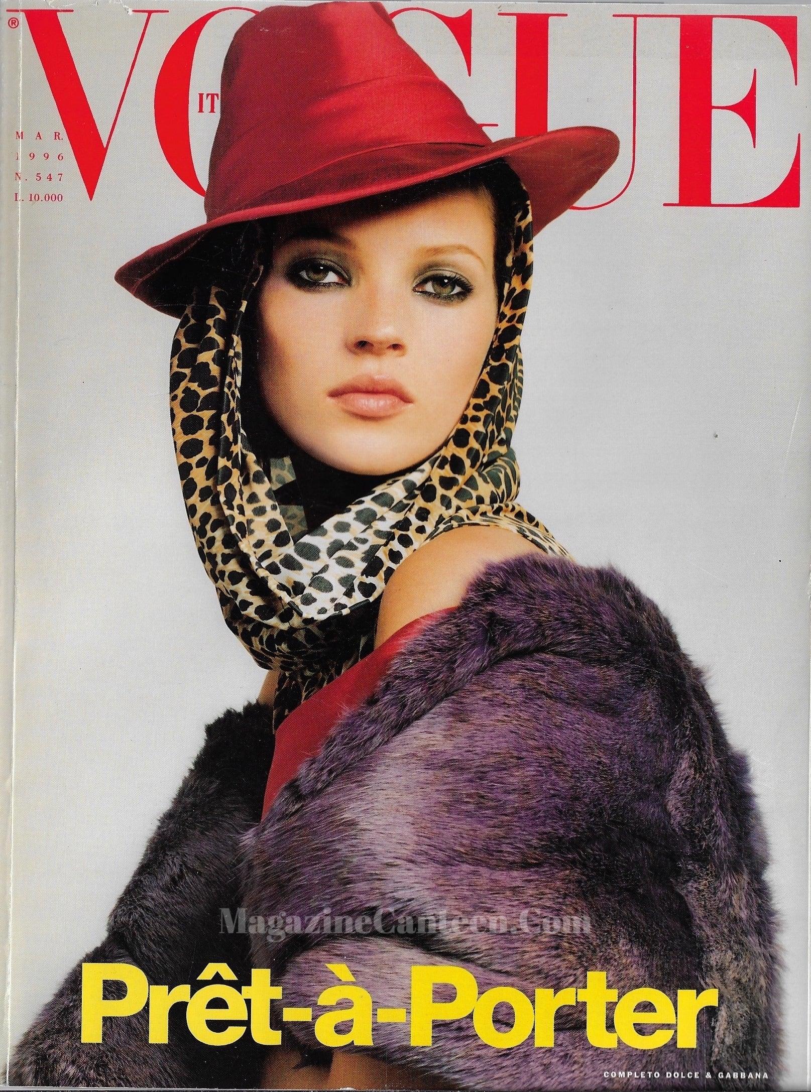 Vogue Italia Magazine 1996 - Kate Moss – magazine canteen