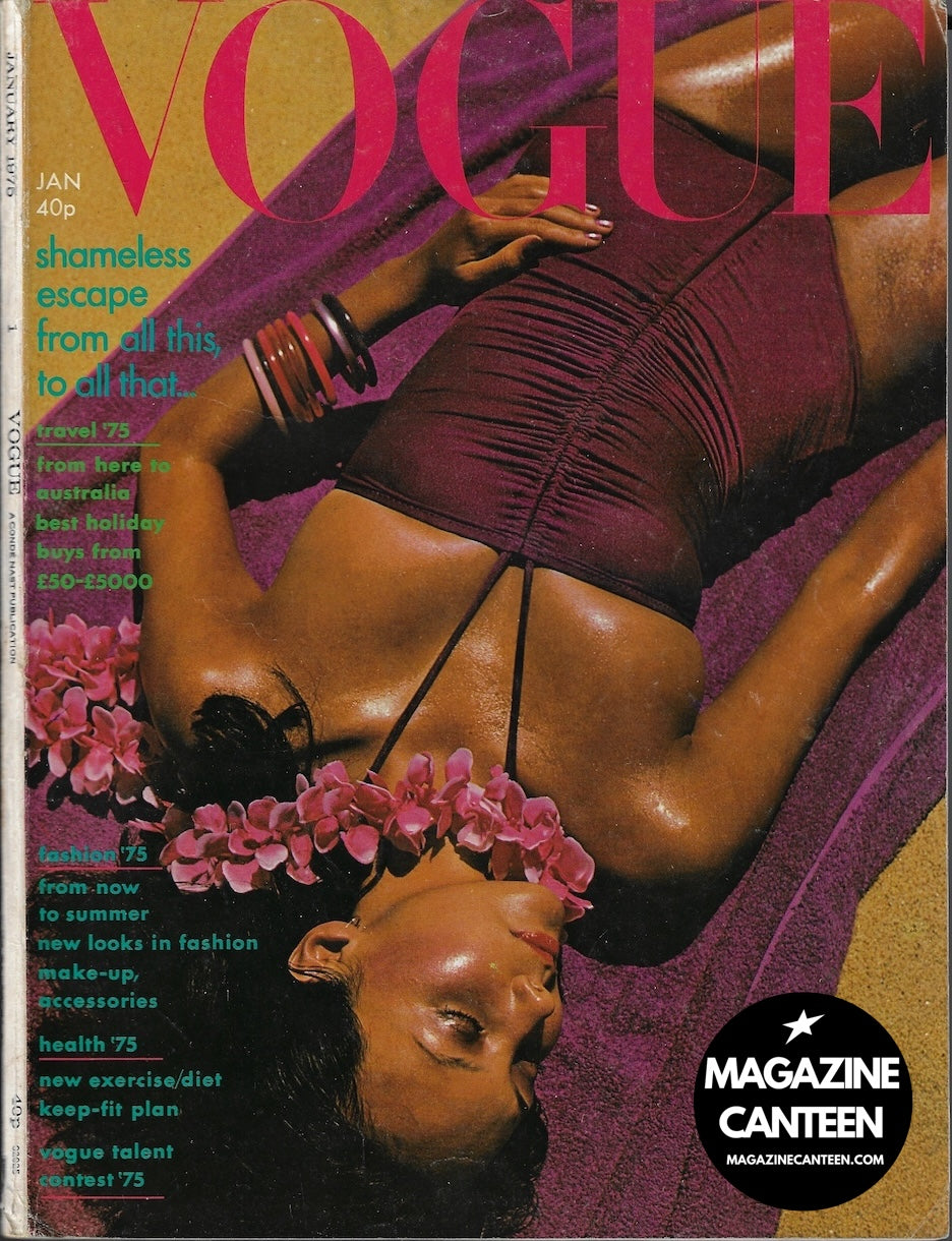 Vogue Magazine January 1975 - Marie Helvin DAVID BAILEY